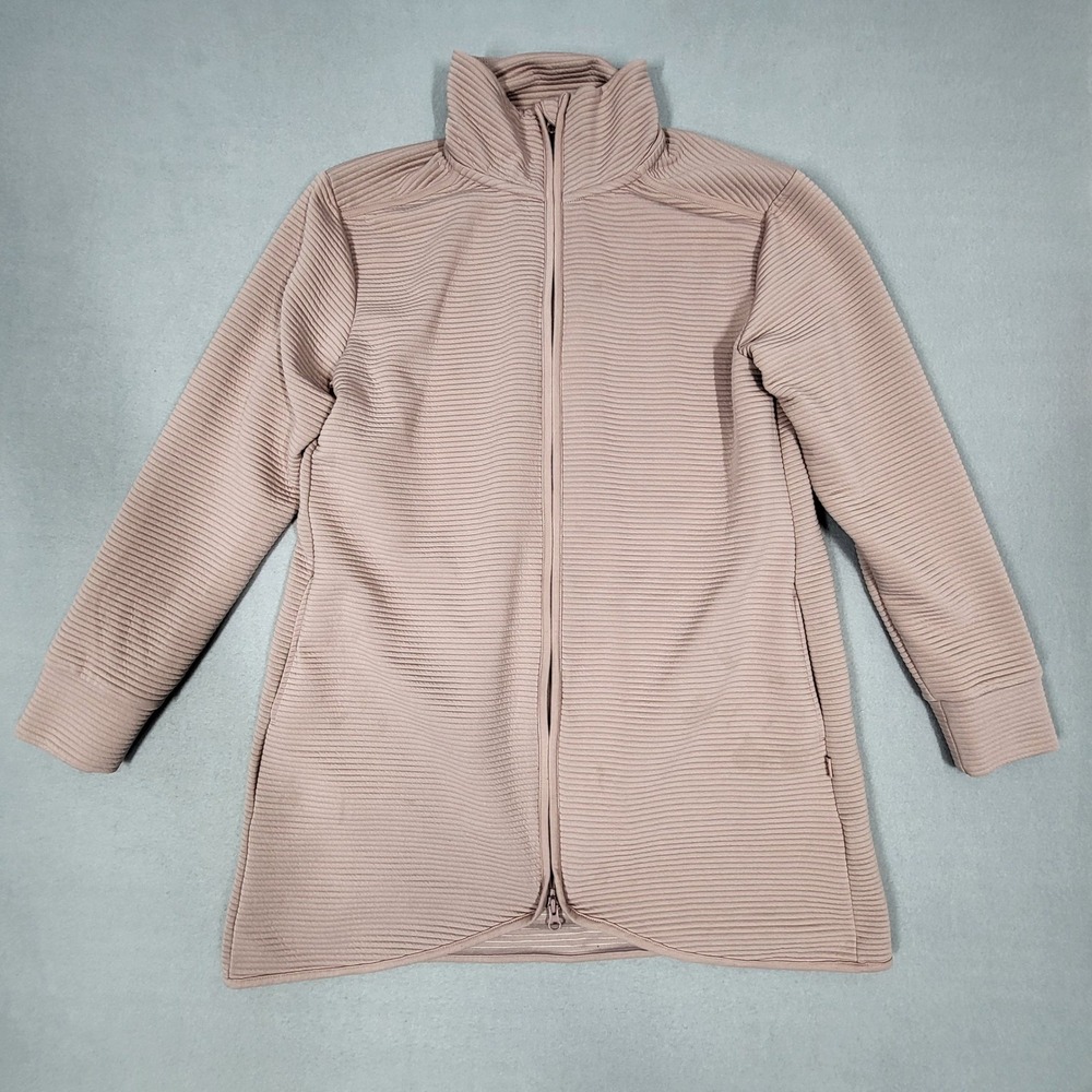 MPG Mondetta Performance Gear Pink Jacket XL Zip Up Athletic Ribbed‎ Casual